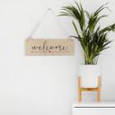 Houten Bordje - Welcome