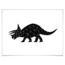 Póster Nouveauprints - Dinosaurio geométrico Triceratops