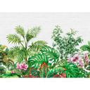 grønt og hvidt non-woven tapet Designwalls Tropical Wall 