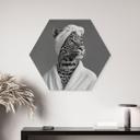 Sekskantet Billede Royale Spa time-out med leopard - Rahner - aluminium dibond