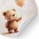 Vinilo decorativo para habitación de bebé Osito de peluche con globo - Magnusson - Redondo