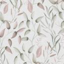 Papel pintado Floral hojas acuarela - Papel no tejido rosa verde beige - Papel pintado vegetal