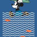 Tapet - Mickey tager ud og surfer - 200 x 280 cm