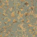 Blomstret tapet ginkgo blade grøn gul - naturmotiv med kviste - Ikke-vævet tapet moderne