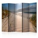Screen room divider - Strand i Mrzezyno, 5-delt - 225x172 cm