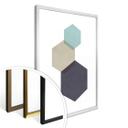 Plakat - Nouveauprints - Hexagons Aqua
