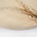 Cuadro de madera 1X Estudio - Césped de pampa atado - Redondo