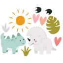 Sticker mural Amis dinosaures