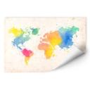 Wallprint W - Verdenskort Vandfarver