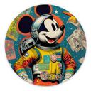 Vægcirkel Treechild - Astronaut Mickey – print på aluminium (Alu-Dibond)