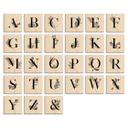 Letras de madera letras piedras alfabeto floral