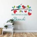 Sticker mural Benvenuti a casa + Nom à personnaliser