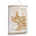 Póster de flores blancas y hojas doradas - Arty Guava