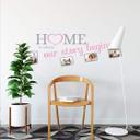 Wallsticker -  Hjemme er ..  2 farvet med plads til fotos