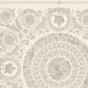 Versace ikke-vævet tapet Heritage Baroque Medallion Floral White Grey luksuriøst elegant