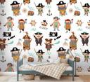 Børnehavetapet farvet creme - non-woven tapetkunst til børn Livingwalls - mat og glat