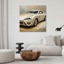 Canvasbillede, Beige sportsvogn