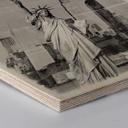 Hexagon Hout berkenfineer - Statue of Liberty