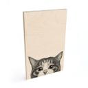 Cuadro de madera Gato curioso - Korenkova