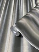 non-woven tapet i striber med glanseffekt sort, sølv bølge af Harald Glööckler