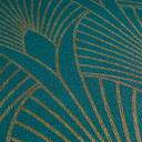 Livingwalls Fleecetapet, New Walls 50'er glam Art Deco Tapet Blå, Grøn, Metallic
