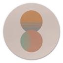 Tableau sur alu-Dibond rond Orara Studio - Soleil et lune