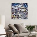 Tableau sur verre Zamart - Kandinsky rencontre Berlin bleu ciel