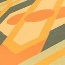 Papel pintado no tejido estilo retro verde amarillo - papel pintado motivo abstracto - papel pintado vintage