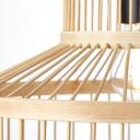Pendelleuchte Philipp, braun, 120 x 35 cm, Bambus Pendellampe