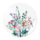 Póster Ramo de flores silvestres en primavera - Goed Blauw - Redondo