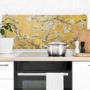 Stænkplade - van Gogh - Mandelblomst okker - panorama