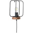 Wandleuchte rosalie, braun, 27 x 20 cm, Holz Wandlampe