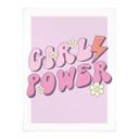 Tipografía Póster Girl Power Retro Lettering Purple