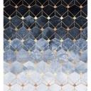 Fototapet - Frederiksson - Hexagons, Blue & Gold