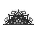 MDF - Decoración en madera - Mandala Floral Half