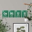 Sticker mural Genius - Mot avec le tableau périodique