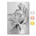Geborsteld Alu-Dibond met goud-, zilver- & kopereffect - Florale lijnkunst - Treechild