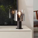 Tischleuchte Benett, braun, 26 x 15 cm, Glas Tischlampe