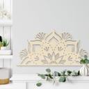 Decoración en madera de álamo - Mandala Floral Half