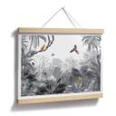 Póster Kikki Belle - Aves tropicales en blanco y negro