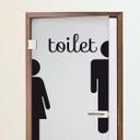 Man & Woman toiletskilt wallsticker