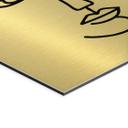 Geborsteld Alu-Dibond met goud-, zilver- & kopereffect - Line Art gezichten - Treechild