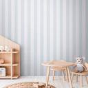 Papel pintado a rayas azul claro blanco - Papel no tejido rayas para habitaciones infantiles & más