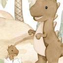 Fototapet Små dinosaurer på en stor opdagelsesrejse - Oliver Robins