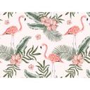 hvidt og lyserødt non-woven tapet Designwalls Tropical Vibes flamingo fugle