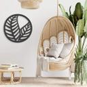 MDF - Decoración en madera hojas en círculo