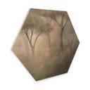 Houten Wanddecoratie bos magie in de ochtendmist beige - Ms Tiff