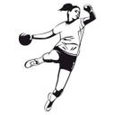 Sticker mural - Joueuse de handball