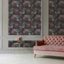 A.S. Creation tapet med blomstermotiver i grå og pink non-woven tapet i mat blomsterlook