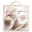 Cuadro de madera tulipán en detalle - 40x41,5 cm